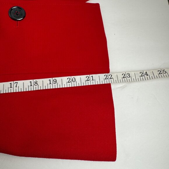 Kasper ASL Red Blazer Jacket Black Buttons Classic Professional Career Size 6 - Picture 9 of 10